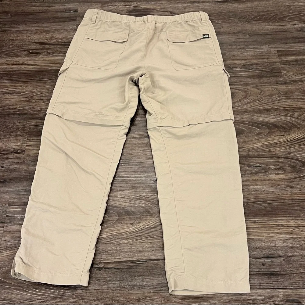 The North Face Paramount Mens‎ XL Convertible Hiking Khaki Belted Zip Off Pants